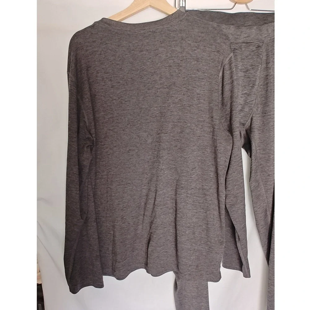 Savane Thermal Base Layer Set‎ Mens XL Gray Heather Long Sleeve Top Tights